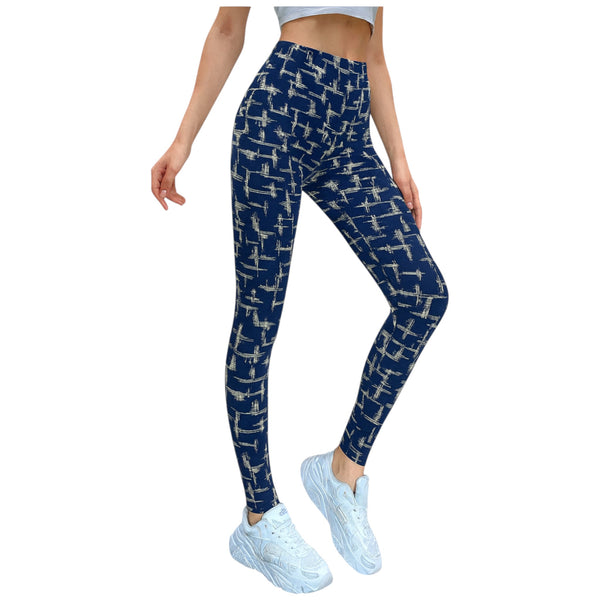 Ladies Magic Stretch Fit Beige Aztec Leggings