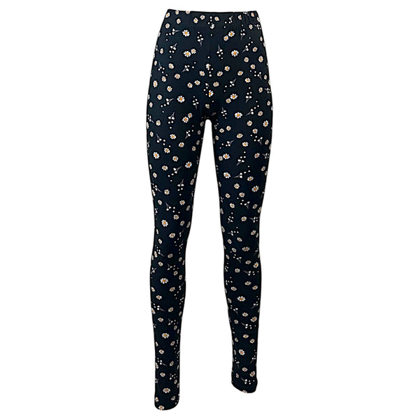 Ladies Magic Stretch Fit Daisy Floral Print Leggings