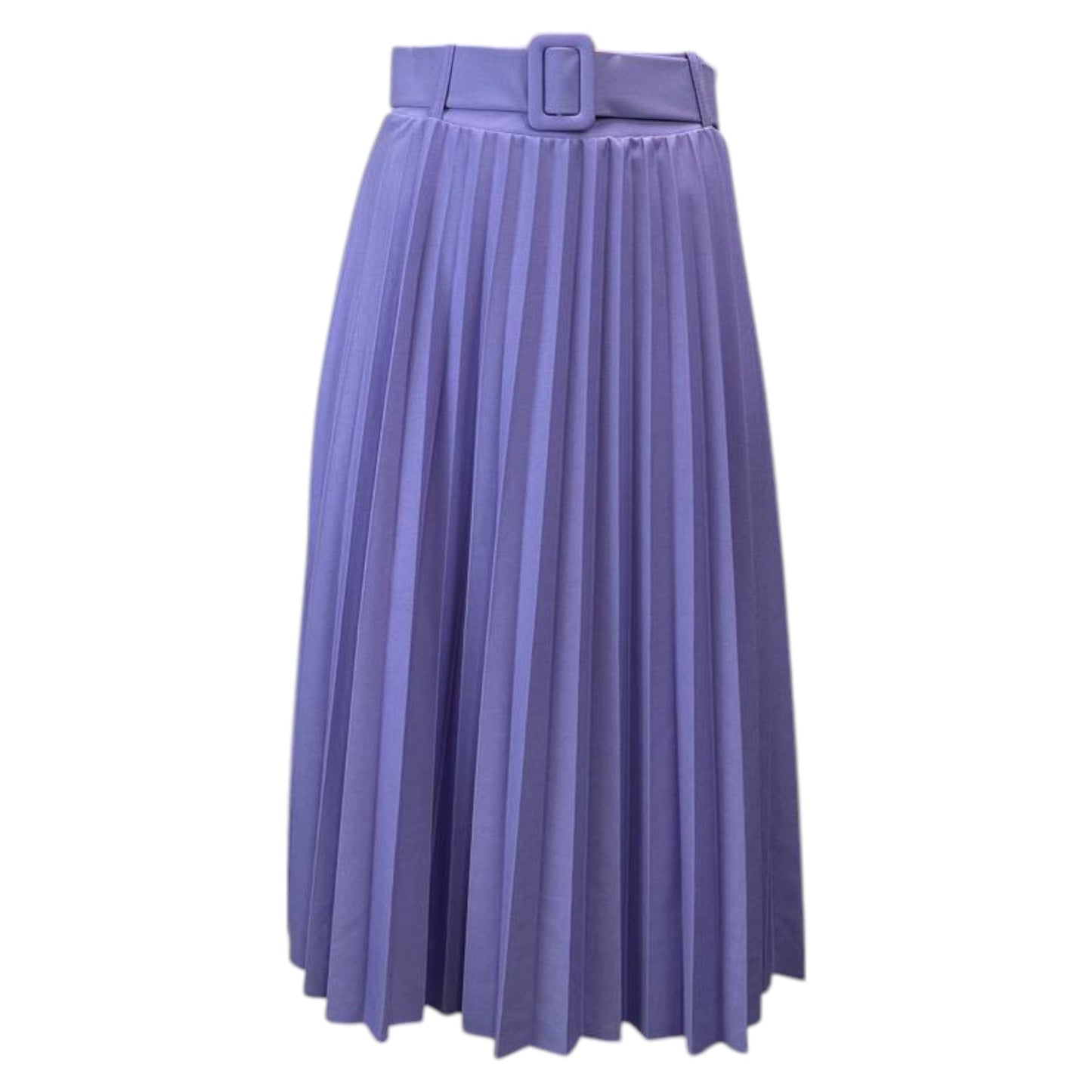 Ladies Pleated Midi Belted Skirt - Size 10 - 14