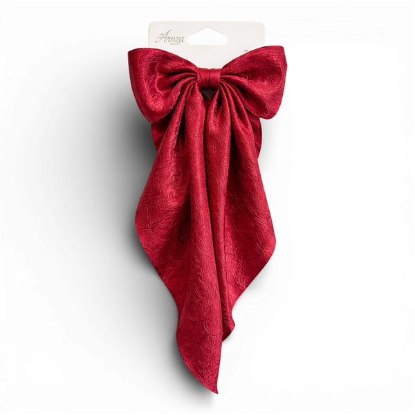 Long Satin Hair Bow (7 Colours Available)