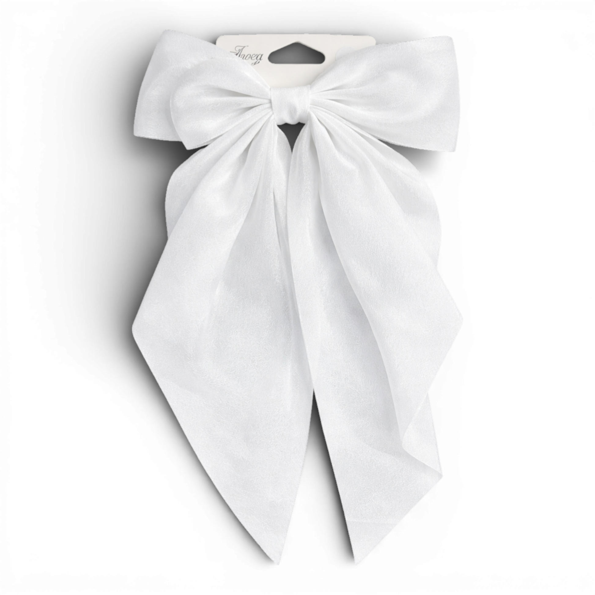 Make a statement with our oversized organza hair bow. Crafted from soft, lightweight fabric with a delicate shimmer, it features elegant long tails for a beautiful boutique finish.

Perfect for everyday wear, parties, weddings and special occasions.