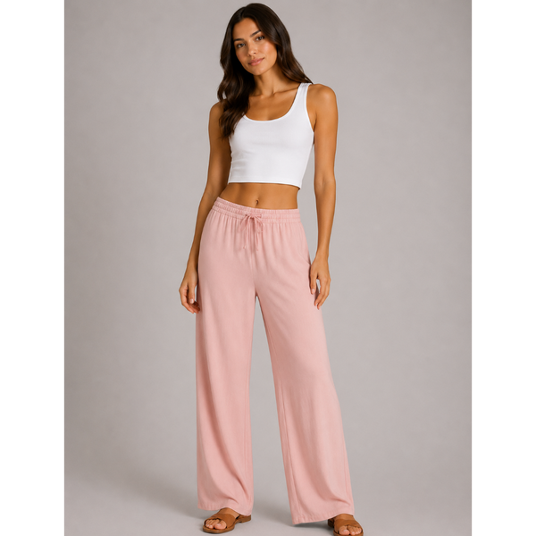 Ladies Easy Care Wide Leg Palazzo Trousers