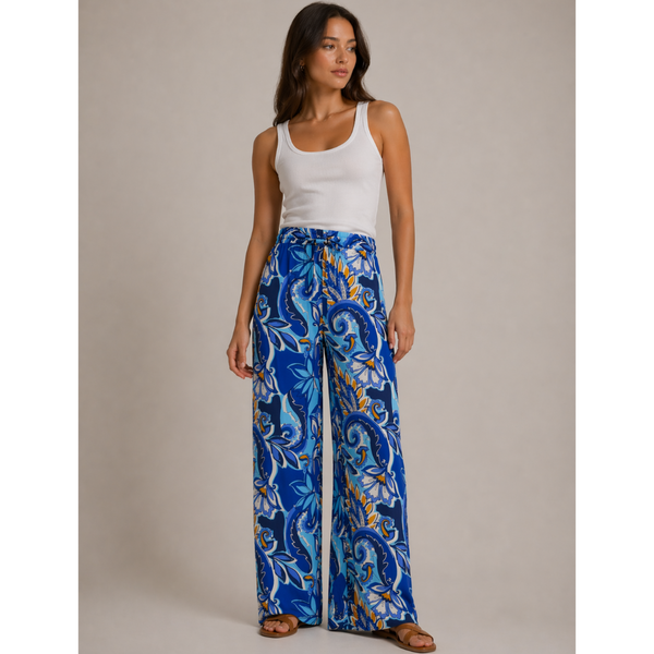 Ladies Floral / Paisley Palazzo Trousers