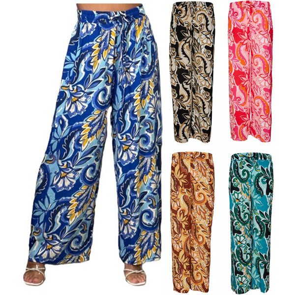Ladies Floral / Paisley Palazzo Trousers