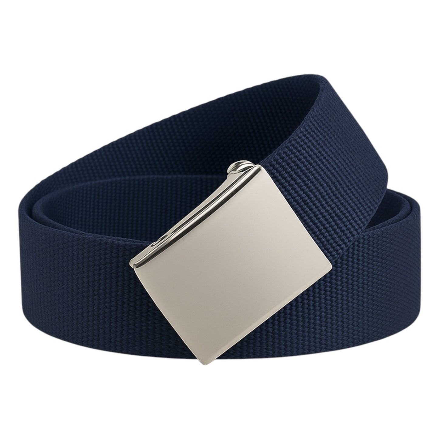 Nicky Adams navy ratchet buckle belt with silver buckle