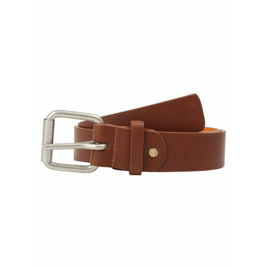 Men's Nicky Adams 1 inch tan leather belt with silver buckle