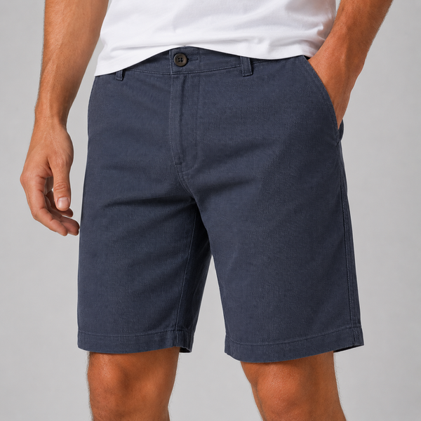 Men’s Navy Cotton Stretch Twill Shorts