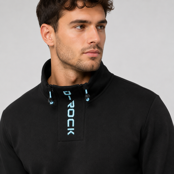 Men's Textured Funnel Neck Sweatshirt & Shorts Co-Ord Set