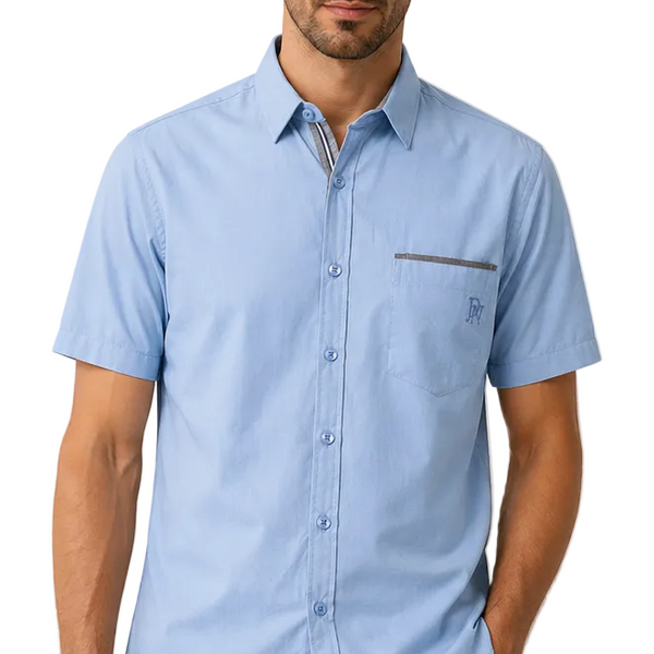 Men's JDN Branded Easy Care Classic Shirt (Blue)