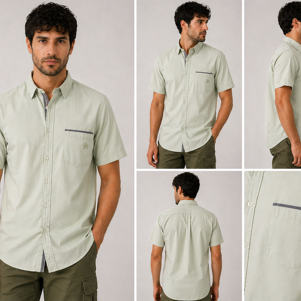 Men's JDN Branded Easy Care Classic Shirt (Sage)