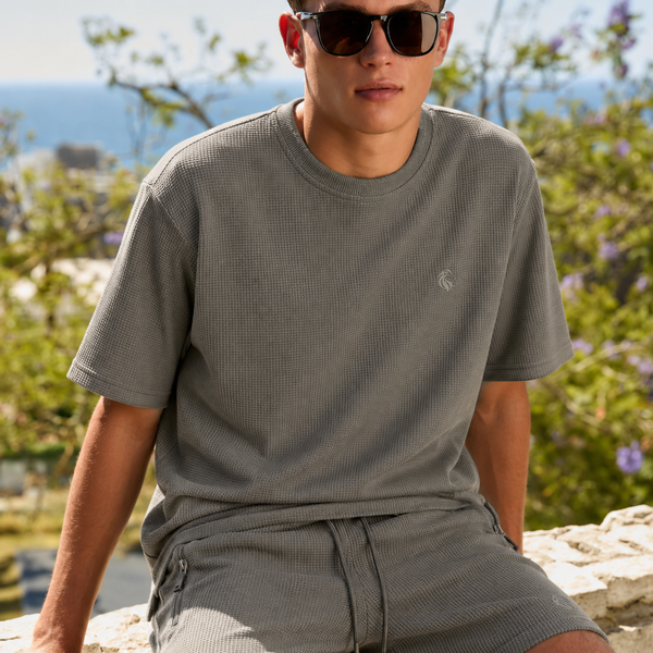 Men's JDN Textured Co-Ord Set - Grey