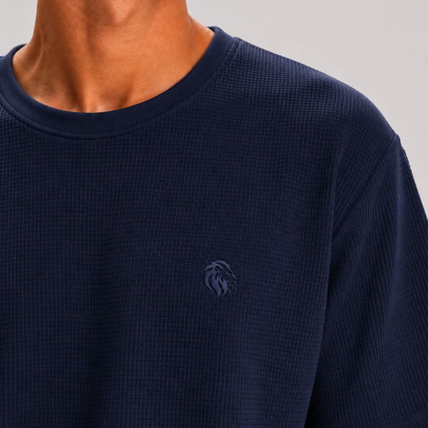 Men's JDN Textured Co-Ord Set - Navy