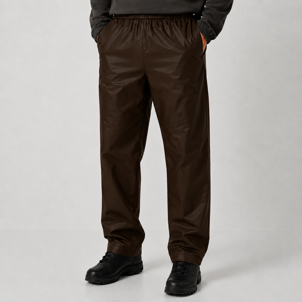 Men's Nicky Adams Wax Trousers (Brown)