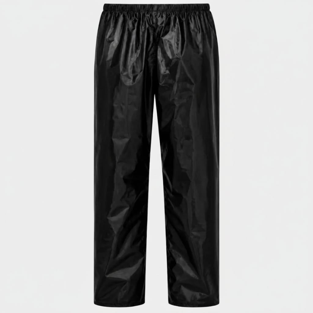 Stay dry in all weather with these lightweight waterproof over trousers. Featuring a comfortable elastic waistband and durable rainproof material, ideal for workwear, outdoor activities, walking, cycling, and wet weather protection.