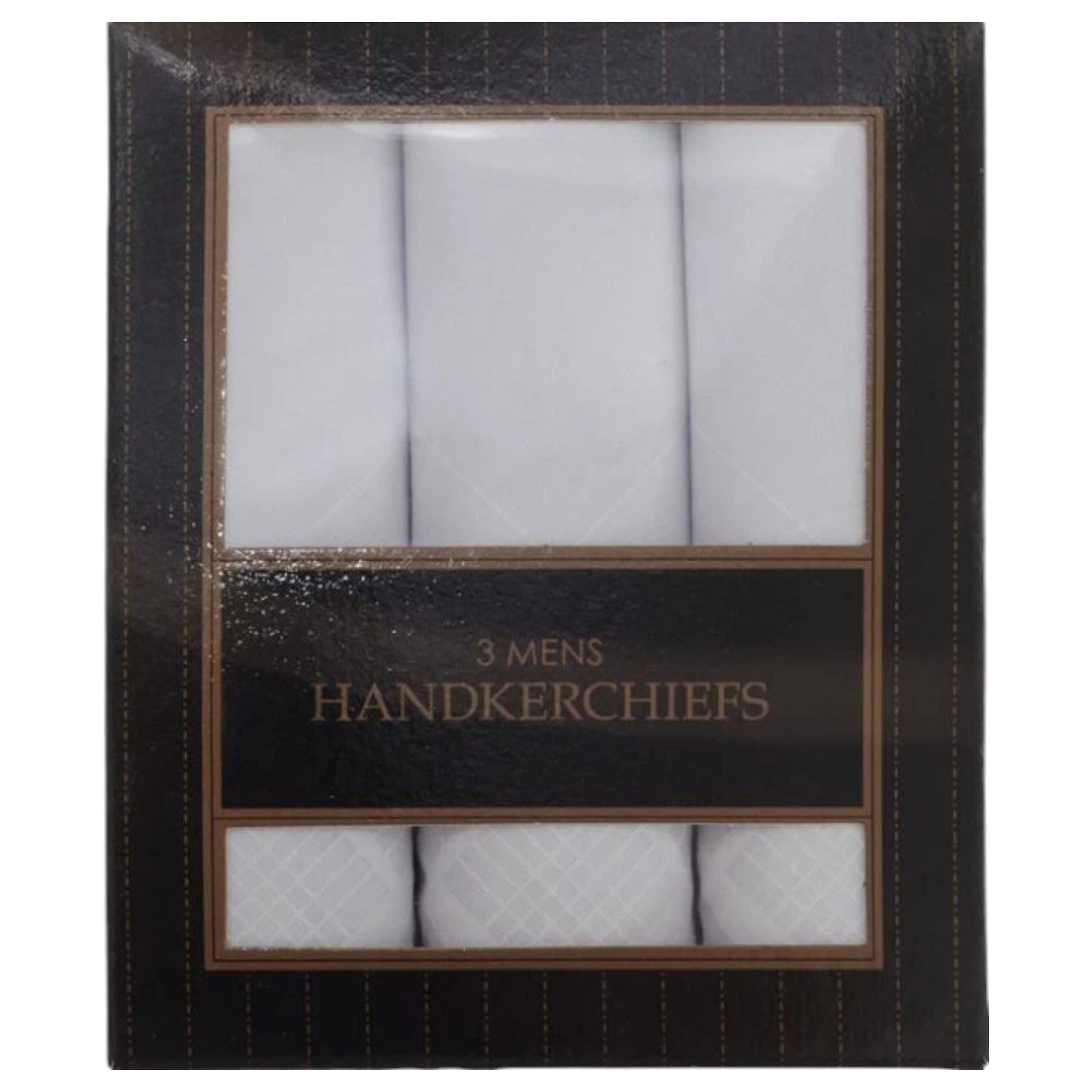 Men’s white cotton blend handkerchiefs 3 pack gift box