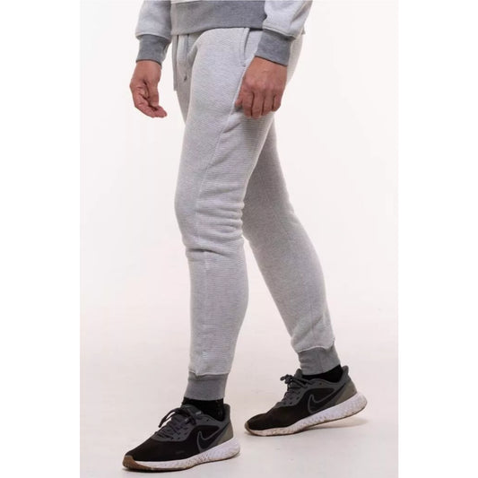 Men's Pin Stripe Slim Fit Joggers - Light Grey