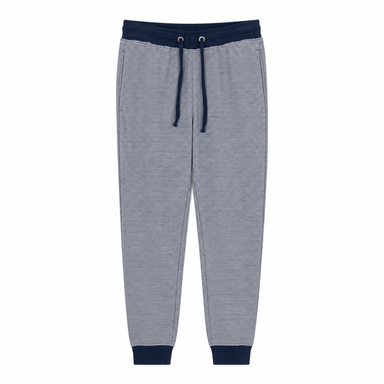 Men’s Casual Navy Stripe Joggers