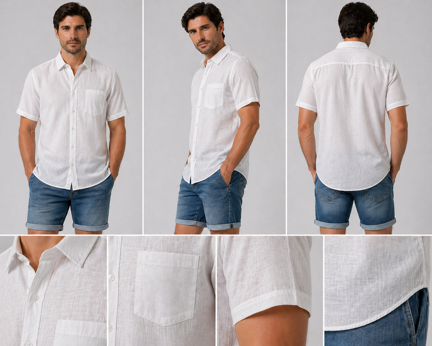 Men’s lightweight summer shirt short sleeve casual style
