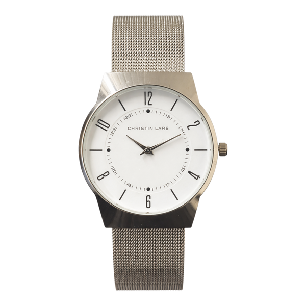 Mens Christin Lars Watch Ivory Steel