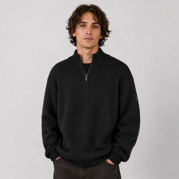 Men's Noble Quarter Zip Knitted Jumper