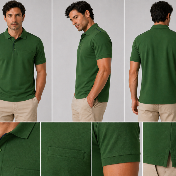Men's J.J.Willis Piped Polo (Green)