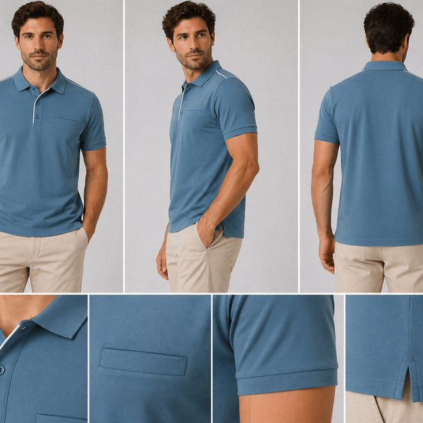 Men's J.J. Willis Piped Polo (Airforce)