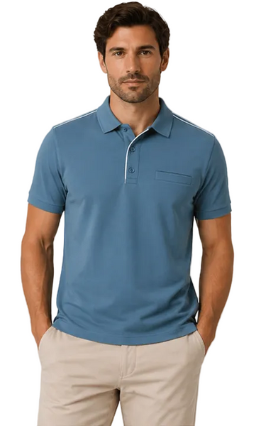 Men's J.J. Willis Piped Polo (Airforce)