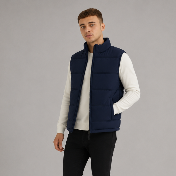 Men's JDN Quilted Padded Bodywarmer (Navy)