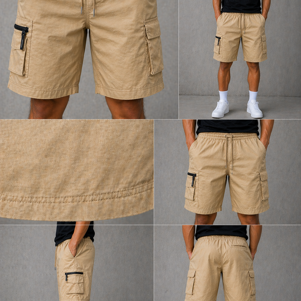 Men's JDN Cotton Cargo Shorts (Beige)
