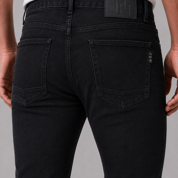 Men's JDN Branded Slim Fit Jeans - Black