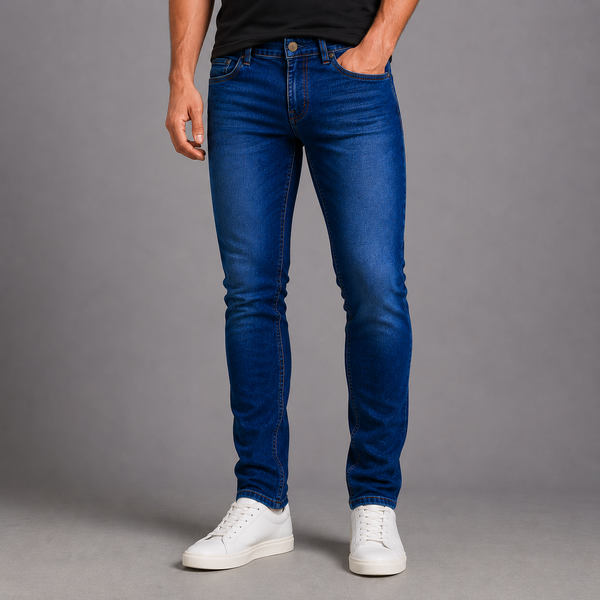 Men's JDN Branded Slim Fit Jeans - Dark Denim