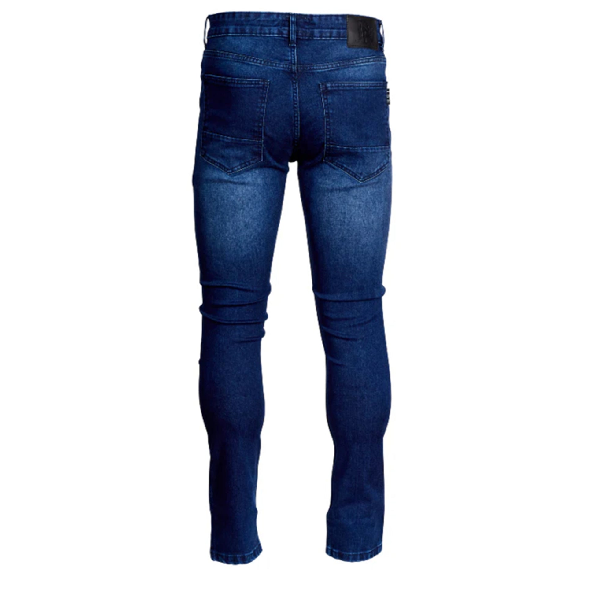 Men's JDN slim fit jeans in dark denim blue with classic five-pocket design and button fastening