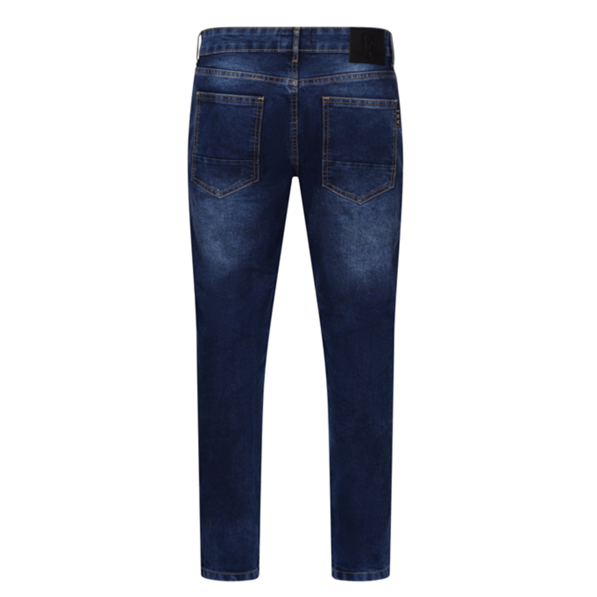 Men's JDN slim fit jeans in stone wash denim with classic five-pocket design and faded detailing