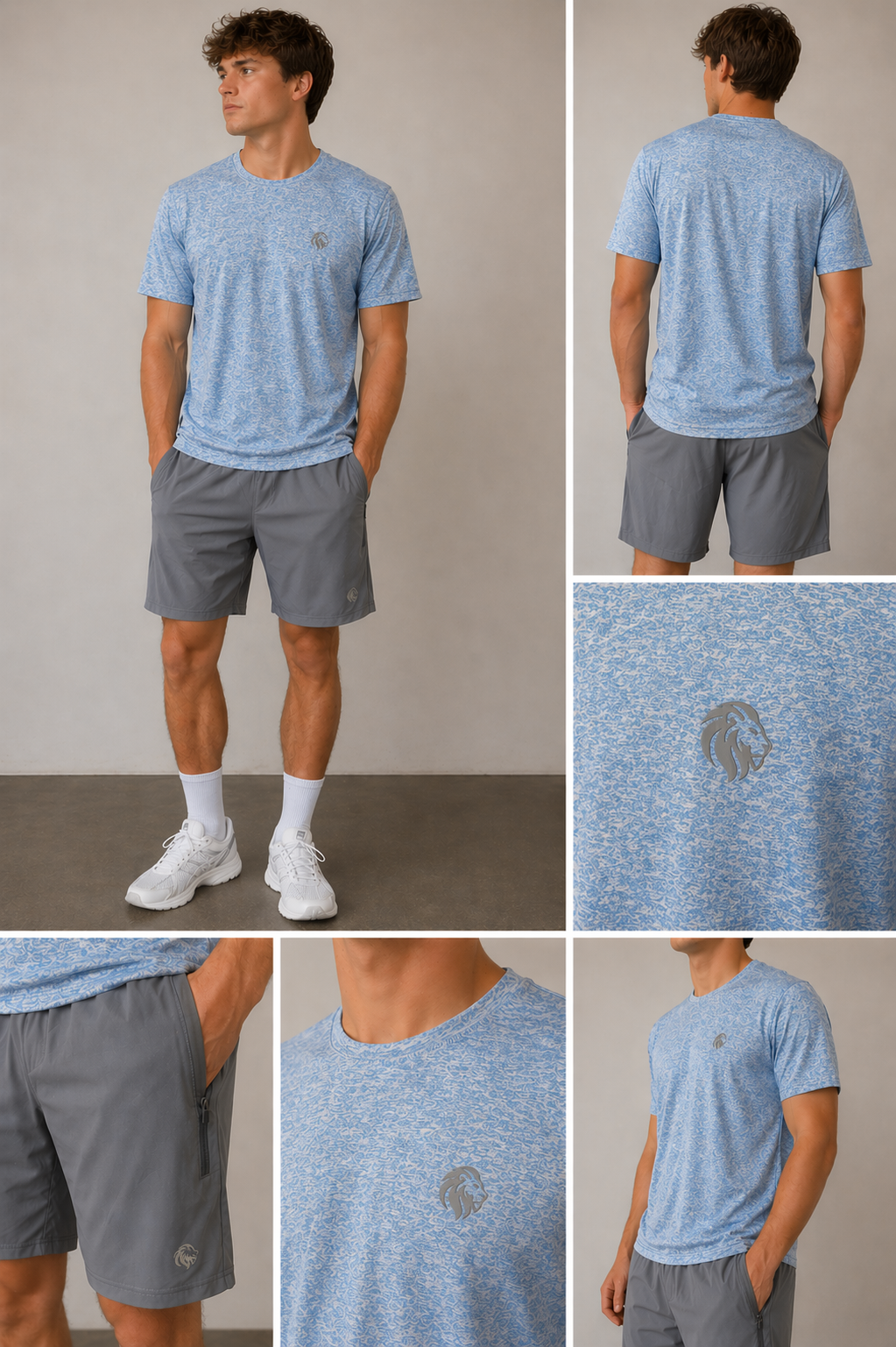 Men’s Performance Short Set – Lightweight Breathable Gym T-Shirt & Shorts Outfit