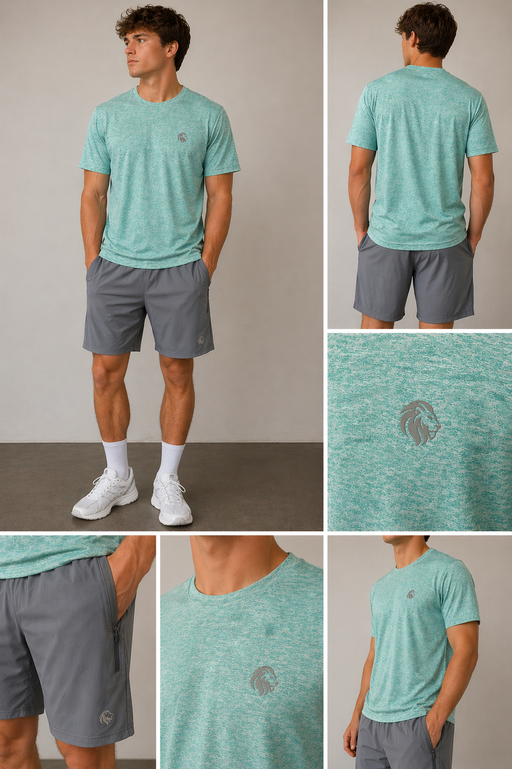 Men’s Performance Short Set – Lightweight Breathable Gym T-Shirt & Shorts Outfit