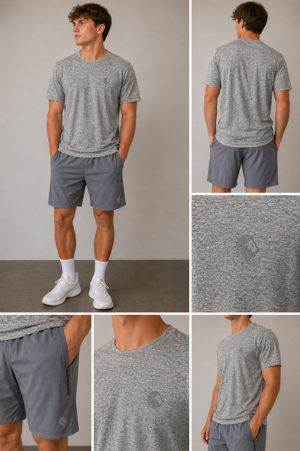 Men’s Performance Short Set – Lightweight Breathable Gym T-Shirt & Shorts Outfit