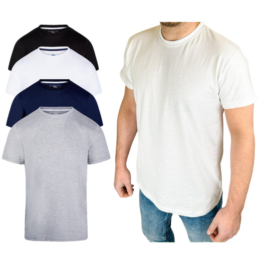 Men's JDN branded black, white, grey and navy premium quality short sleeve crew neck cotton blend t-shirt