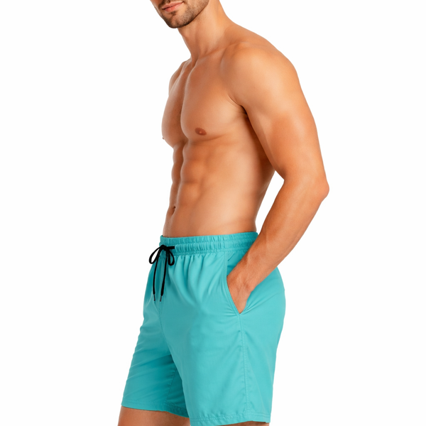 Men's Plain Aqua Swim Shorts