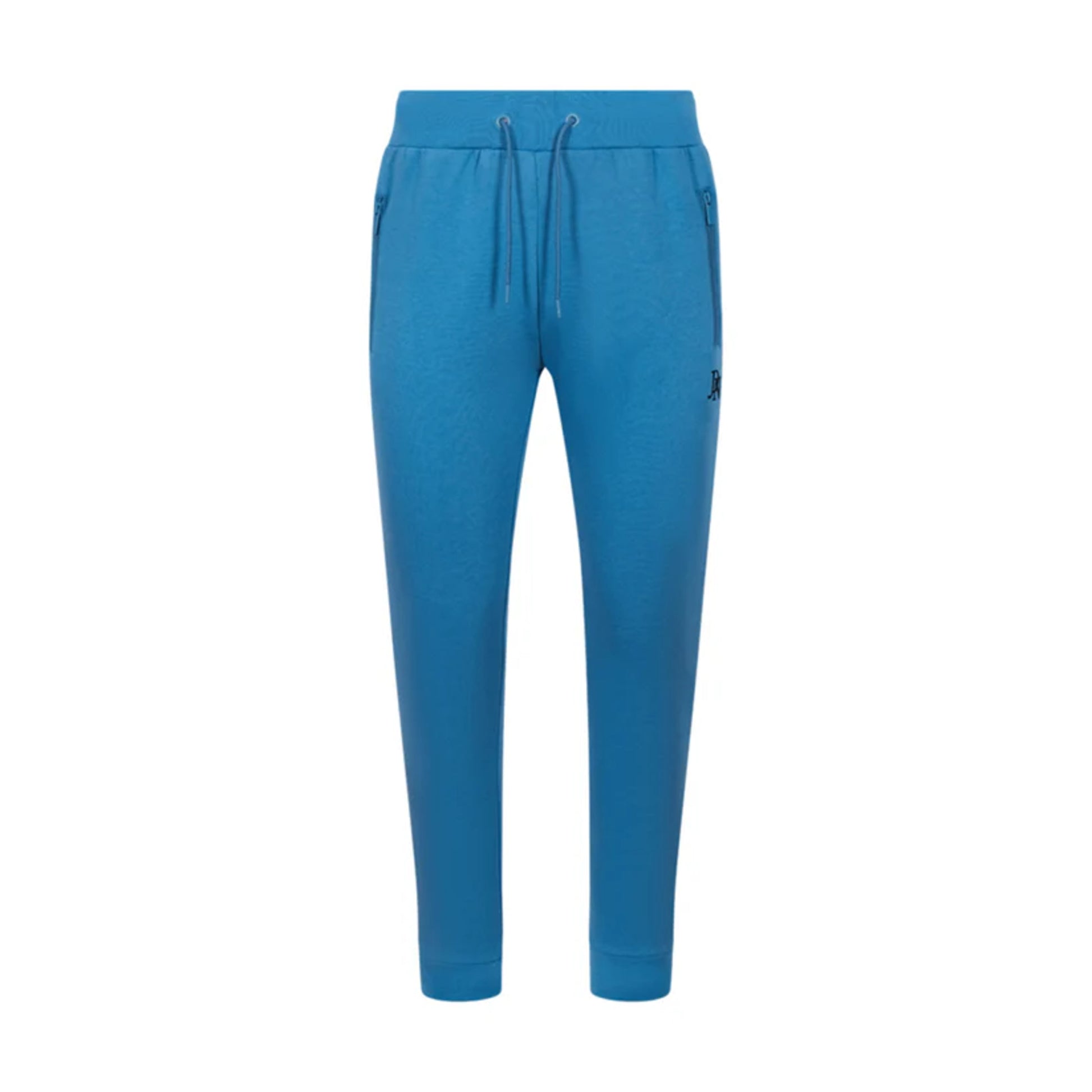 Men's JDN thick fleece-lined tracksuit in blue – full zip hoodie and joggers set with soft interior for winter warmth