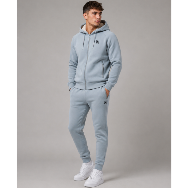 Men's JDN Branded Premium Thick Fleece Lined Tracksuit (Grey)