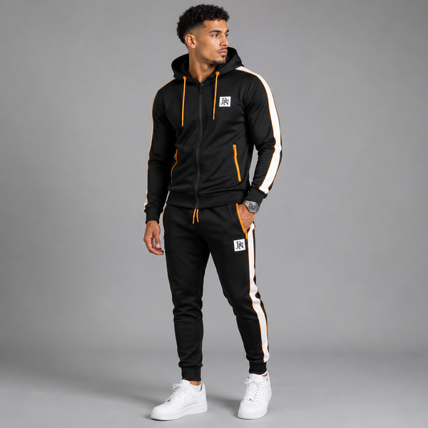 Men's JDN Classic Full Zip Tracksuit (Black)