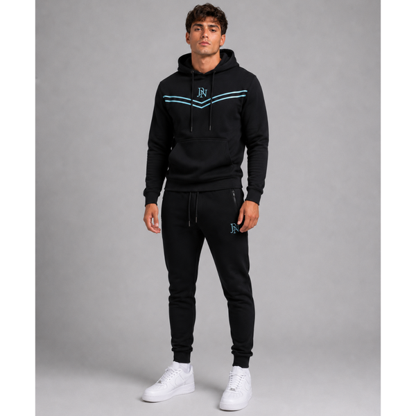 Men's JDN Branded Chevron Elite Tracksuit - Black