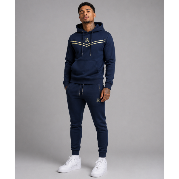 Men's JDN Branded Chevron Elite Tracksuit - Navy