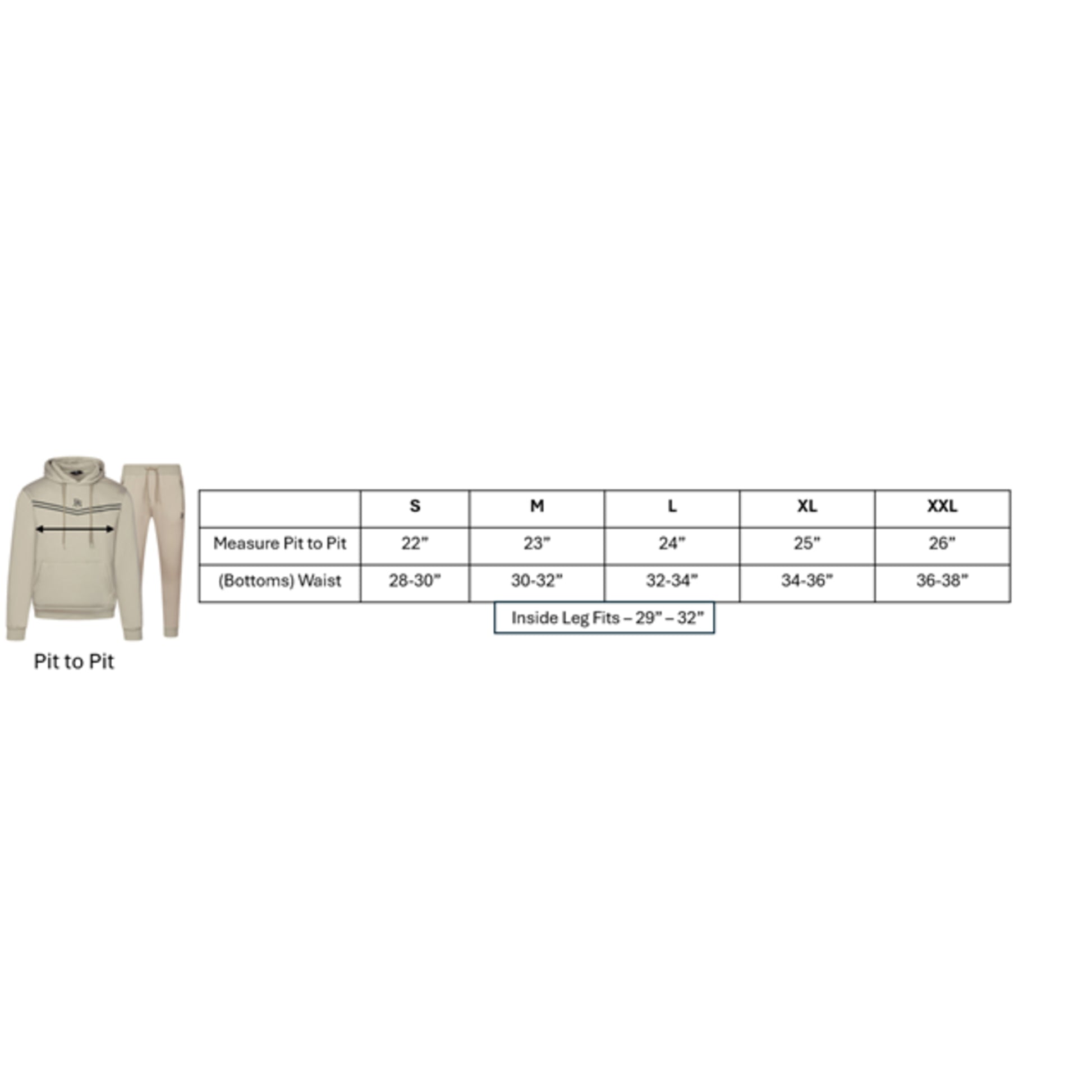 Men's JDN beige hoodie tracksuit with black chest stripes and logo – pullover hoodie and joggers set, casual streetwear