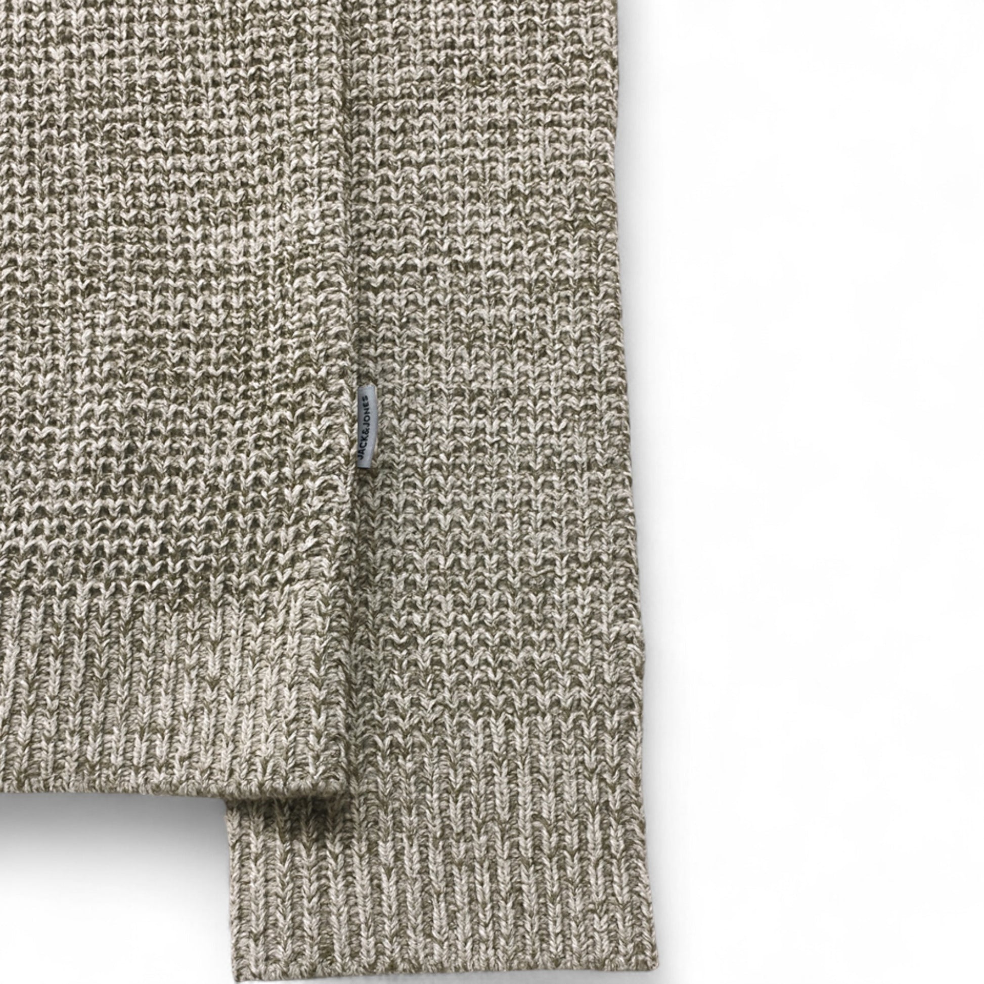 Men’s Ex Store Jack & Jones chunky knit jumper in grey twist – warm ribbed knit sweater for