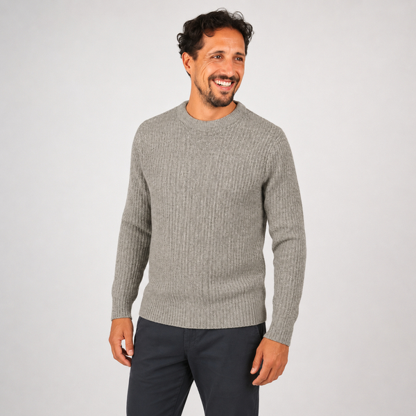 Men's Textured Chunky Knit Jumper