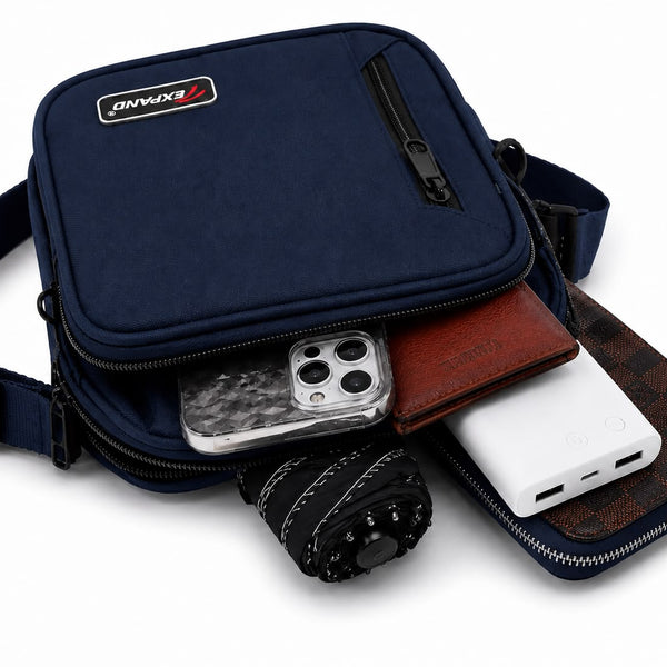 Mens Multi-pocket CrossBody bag Navy