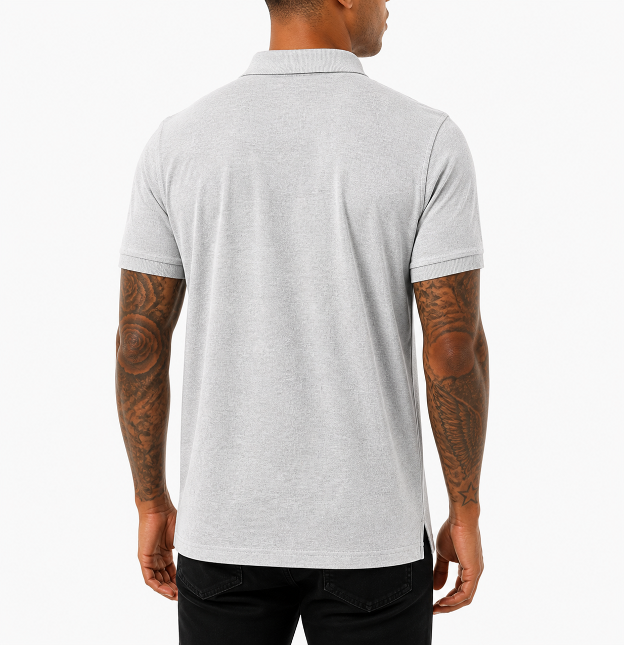 Nicky Adams JDN Grey Polo Shirt with Embroidered Lion Logo