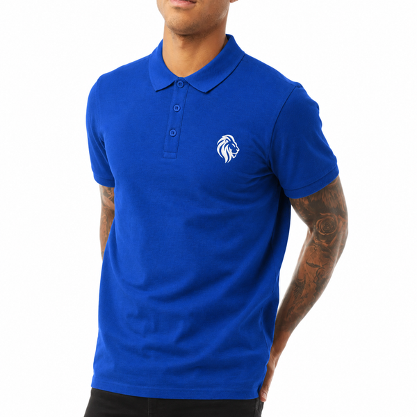 Men's Signature Logo Pique Polo (Royal Blue)