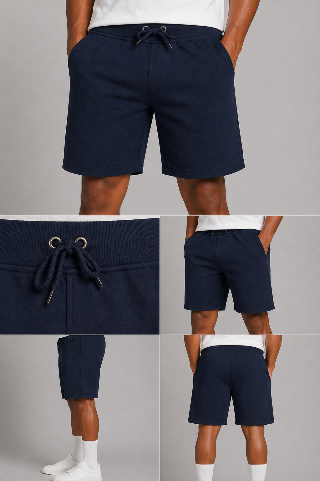 Shop men’s cotton lounge shorts with a soft feel, adjustable drawstring waist, and modern fit. Perfect for relaxing, gym, or everyday wear. Available in multiple colours.